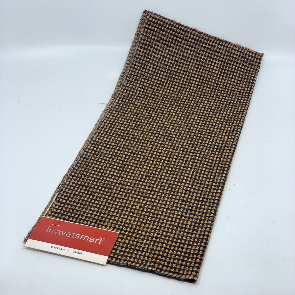 KravetSmart Fabric Sample Brown Black Rust Heavy Duty Woven Textured Remnant